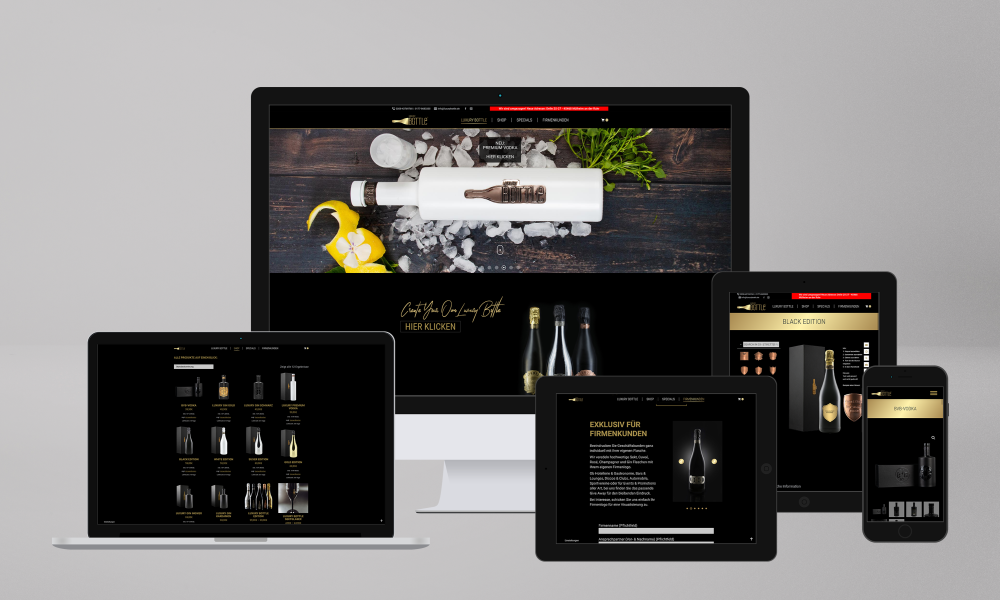 Hendrich - Design & Fotografie - Mockup - Webseitenerstellung - LuxuryBottle
